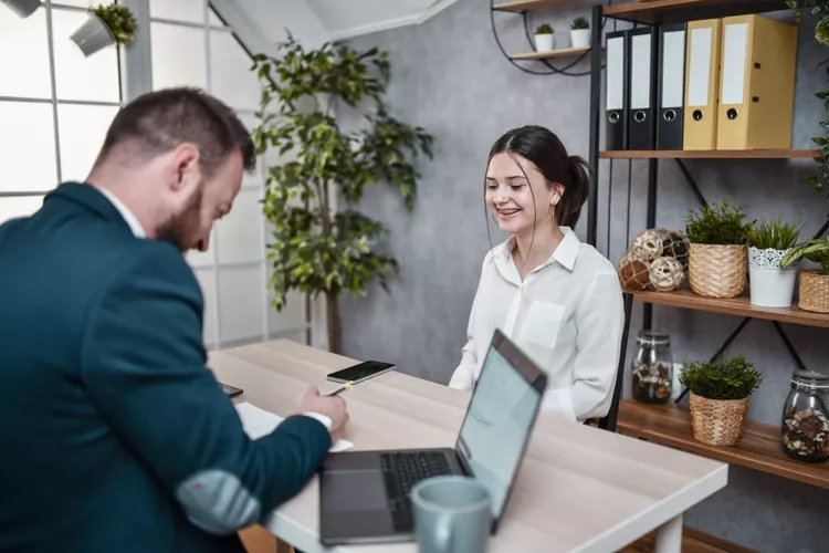 Teen on an interview for a summer job